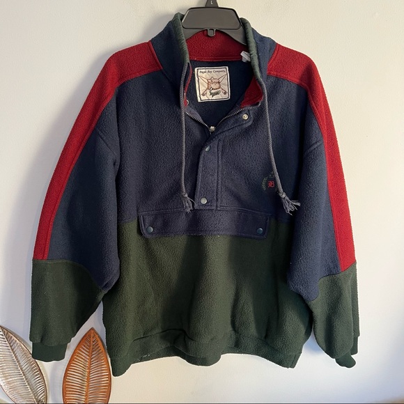 Bugle Boy Other - Bugle Boy Company Vintage 1990s Color Block Half Zip Fleece Sweater Sportswear
